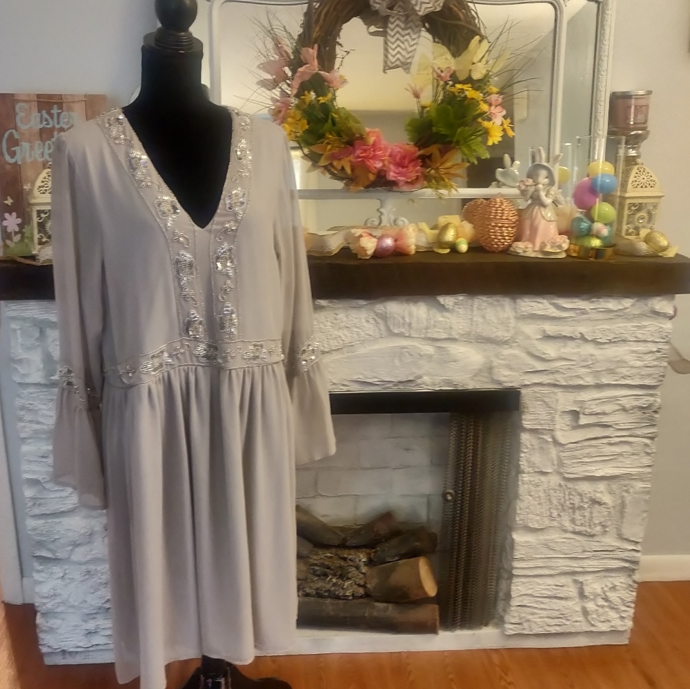 Glamorous Curve Beaded Dress Size 18